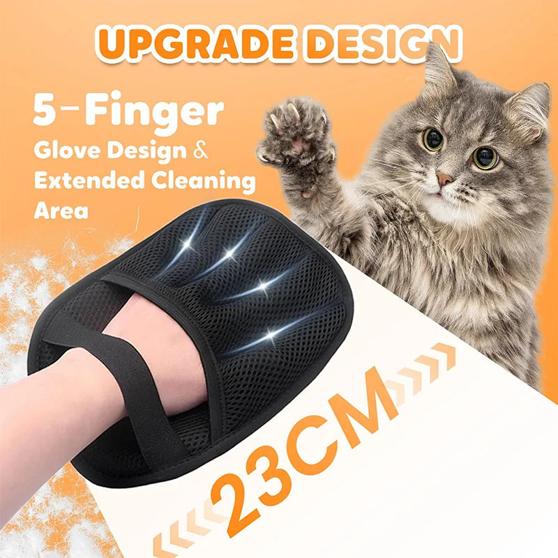 New Upgrades Pet Hair Removal Tools Reusable Gloves, Pet Double-Sided Beauty Gloves, Carpet Removal Pet Fur Hair Pet Supplies
