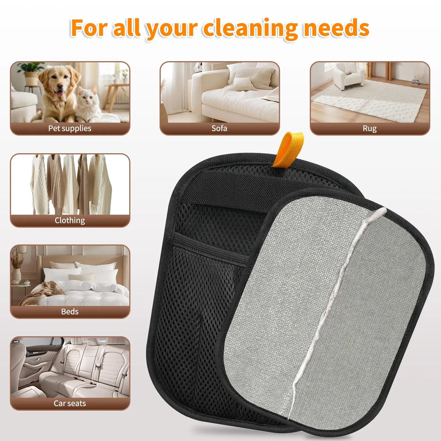 Upcleen Upgraded Five-Finger Electrostatic Pet Hair Removal Gloves - Reusable and Effective Pet Hair Remover